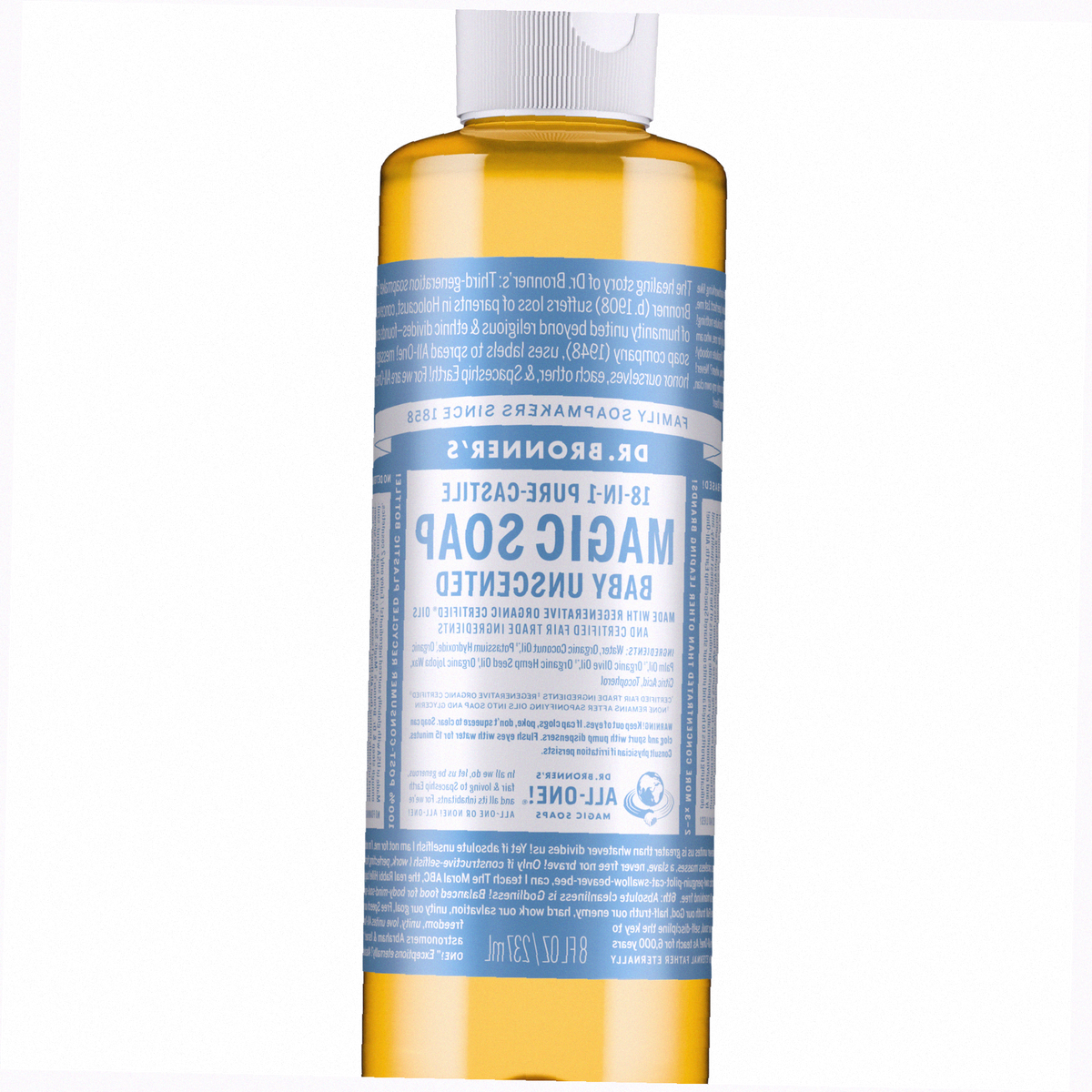Unscented Pure-Castile Liquid Soap for Body & Hands