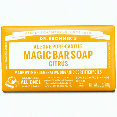 Citrus Pure-Castile Bar Soap Natural Hand Cleanser