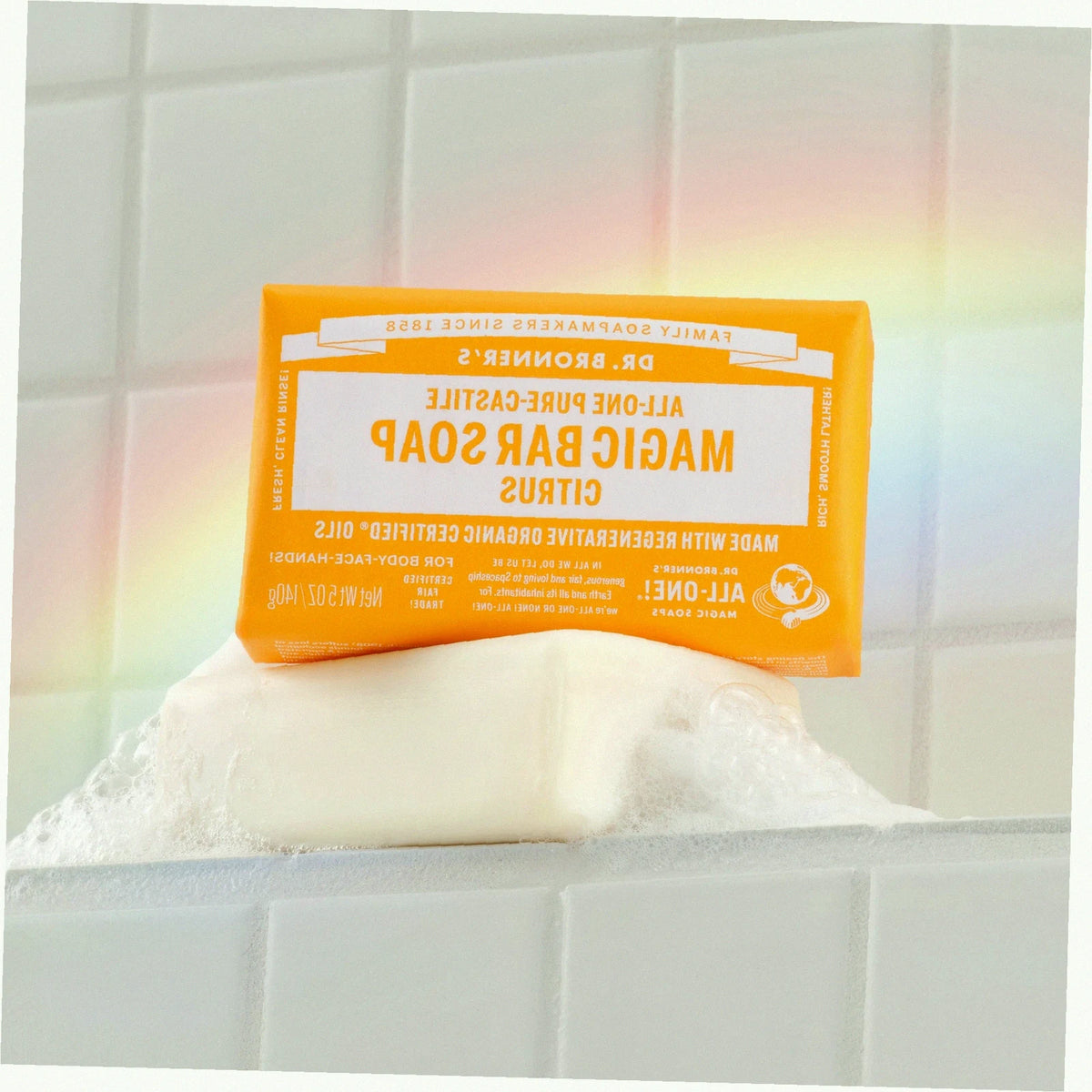 Citrus Pure-Castile Bar Soap Natural Hand Cleanser