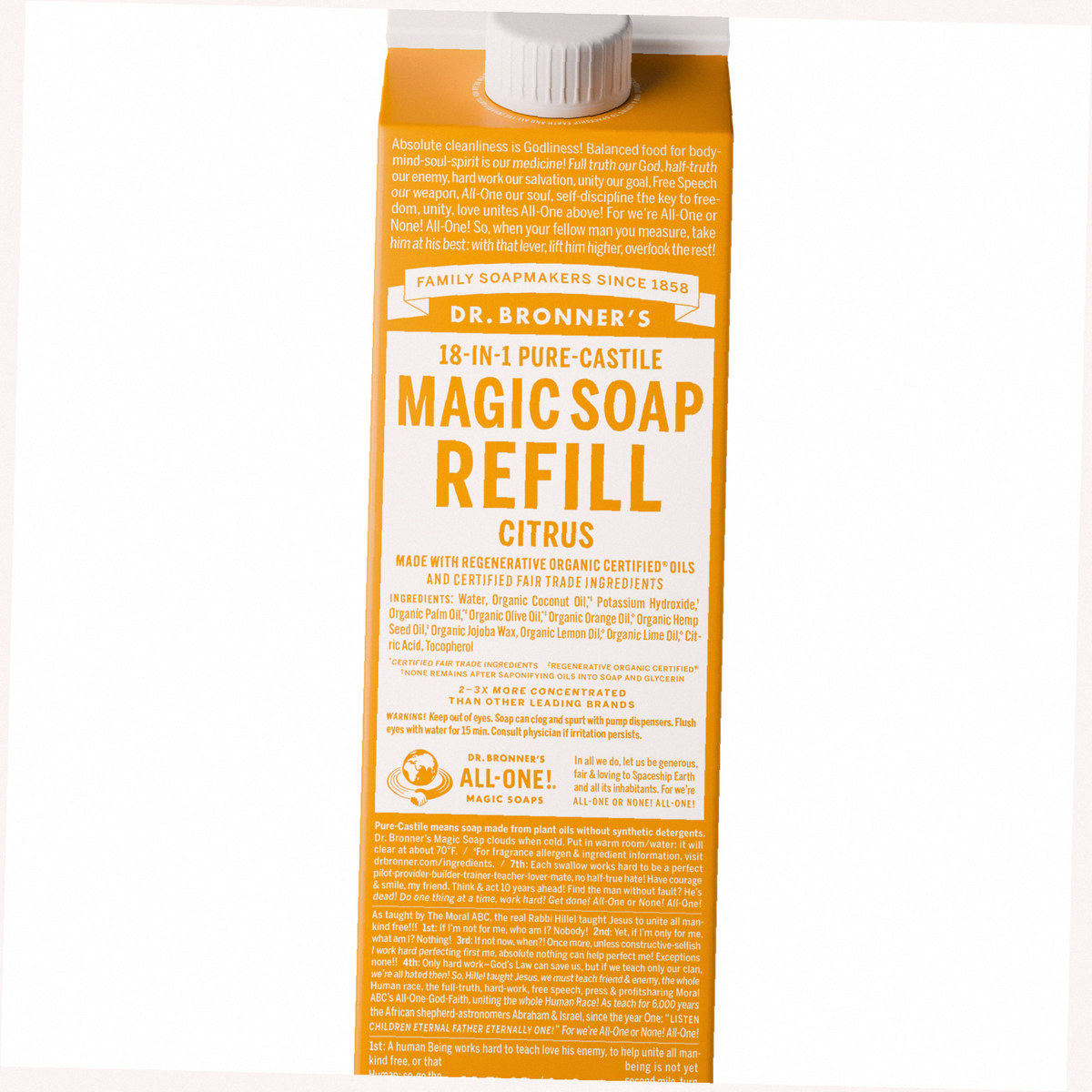 Citrus Pure-Castile Soap Refill Pouch Eco Refill