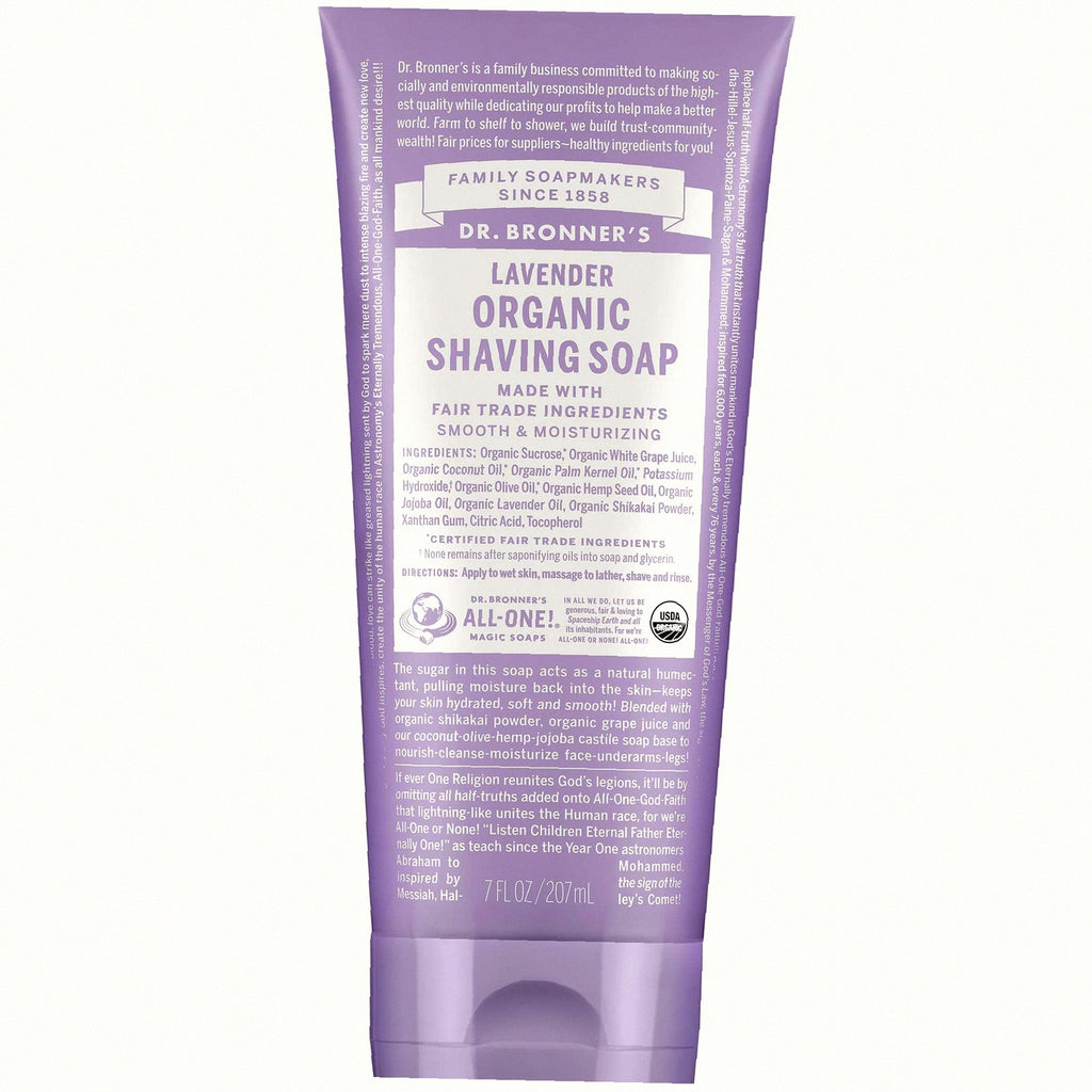 Lavender Organic Shaving Soap Bar Traditional Lather