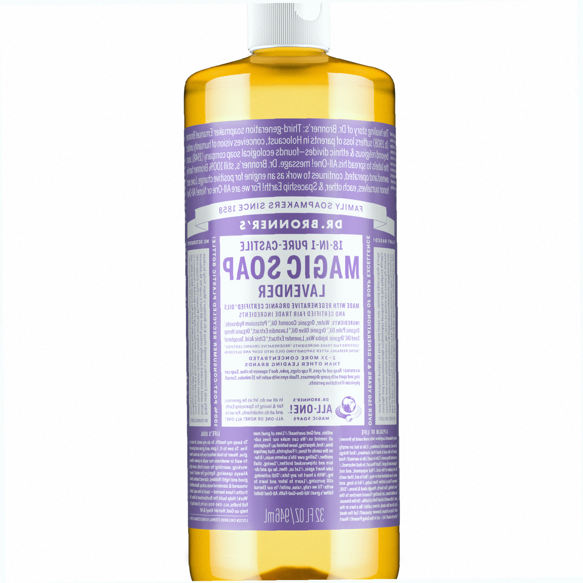 Lavender Pure-Castile Liquid Soap for Body & Hands