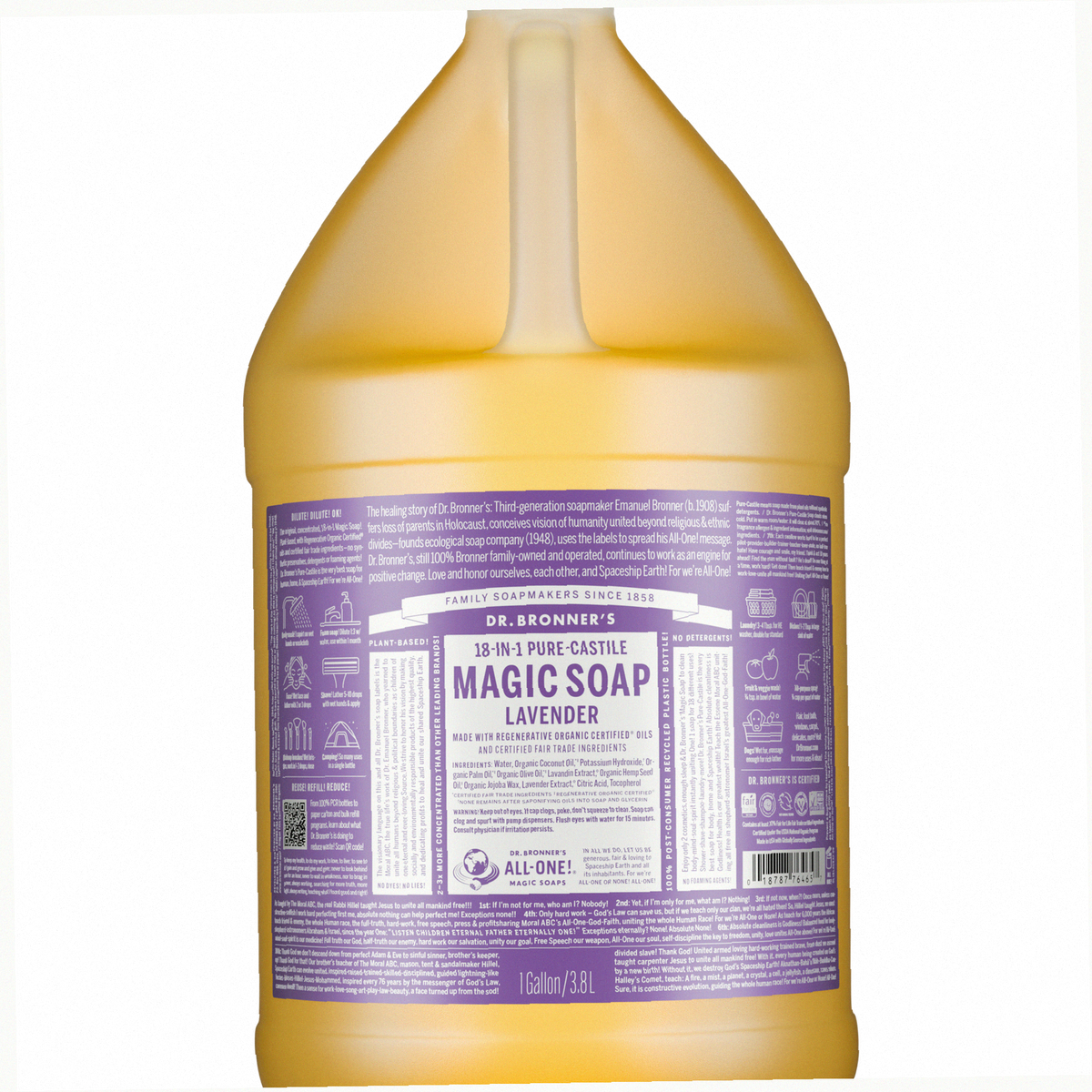 Lavender Pure-Castile Liquid Soap for Body & Hands