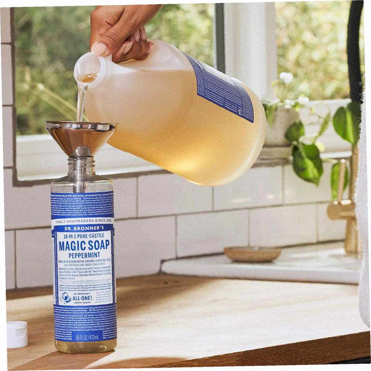 Peppermint Pure-Castile Liquid Soap for Body & Hands
