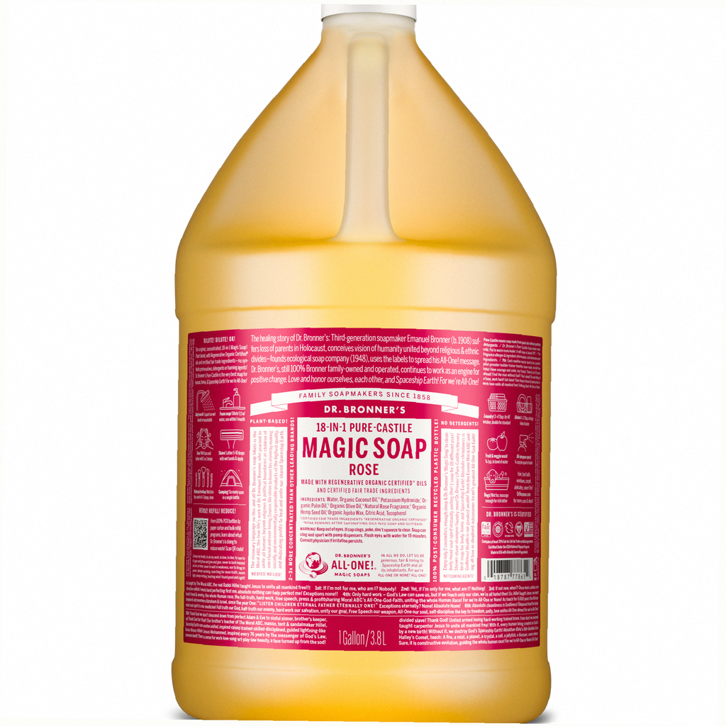 Rose Pure-Castile Liquid Soap for Body & Hands