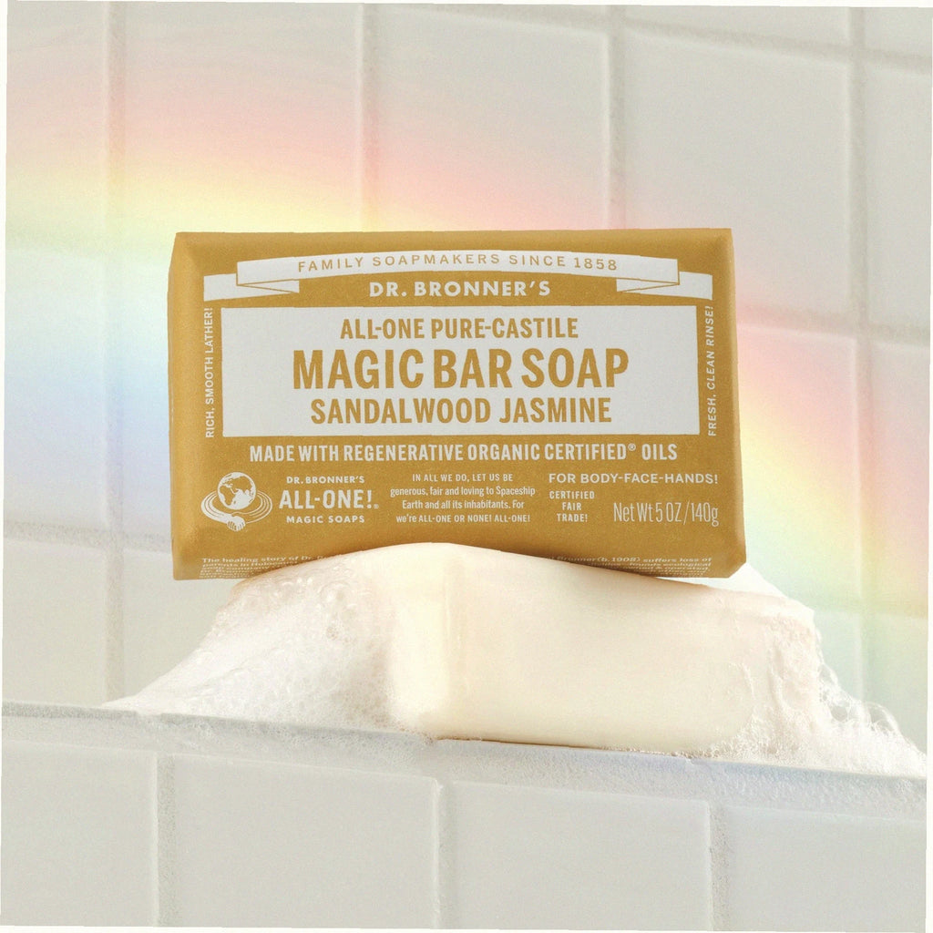 Sandalwood Jasmine Pure-Castile Bar Soap Natural Hand Cleanser