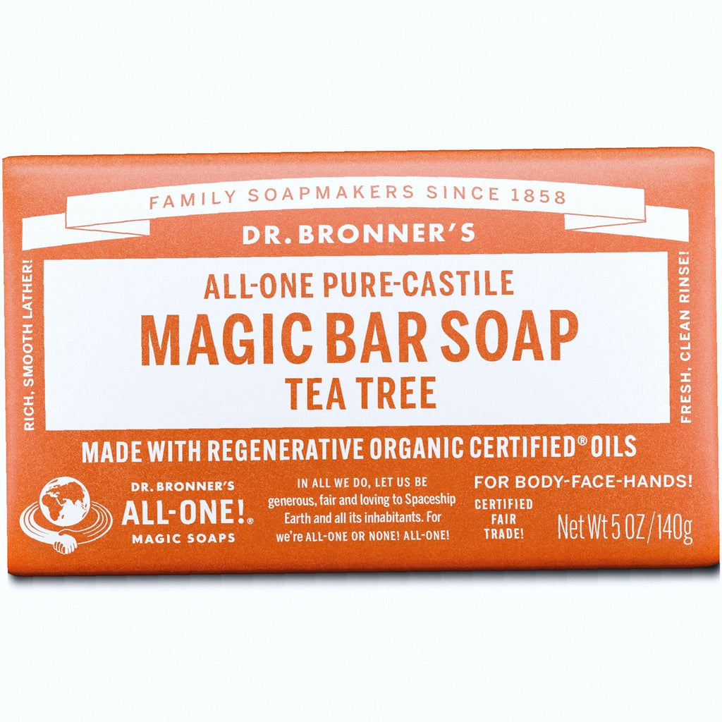 Tea Tree Pure-Castile Bar Soap Natural Hand Cleanser